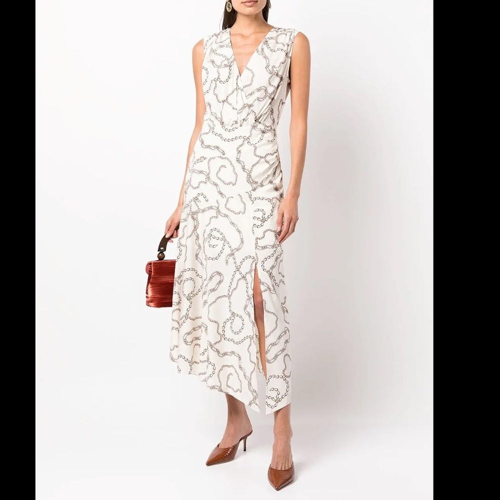 VERONICA BEARD wixson Chain-Print Dress Sz 8
